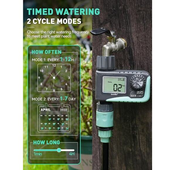RAINPOINT Sprinkler Timer, Programmable Water Timer for Garden Hose, Outdoor - Picture 2 of 4